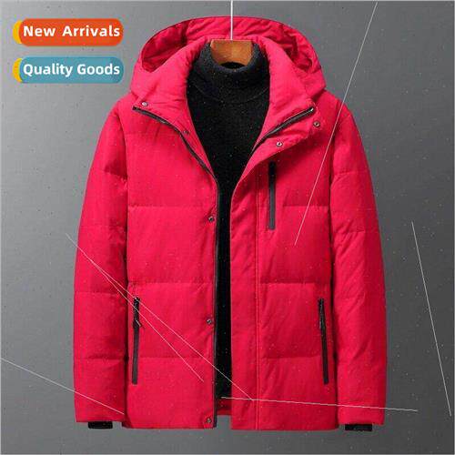 Middle-aged elderly down jacket men short thickened warm whe