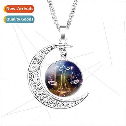 Zodiac Dazzle Collection Moon Necklace Timeless Gemstone Cre