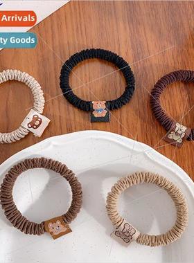 Autumn winter bear labeling hair circle fresh sweet girl hig