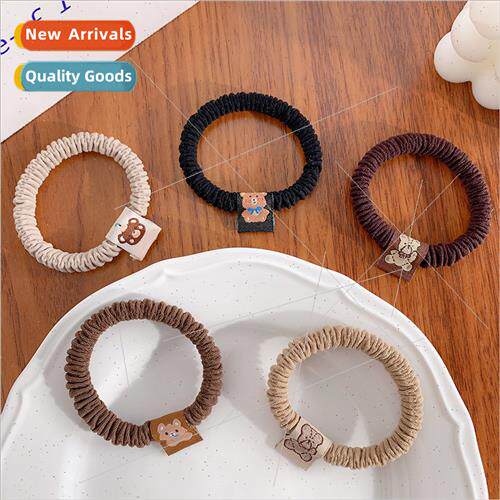 Autumn winter bear labeling hair circle fresh sweet girl hig