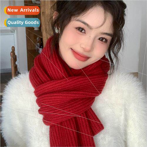 Scarf winter warm atmosphere student scarf red Christmas Kor
