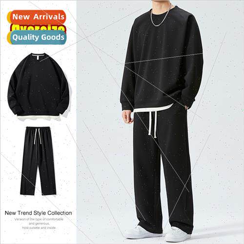 Casual sports su men 2023 fall new loose long-sleeved round