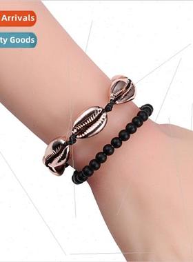 Bohemian handmade bracelet galvanized rose gold shell bracel