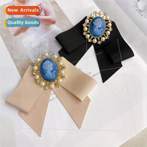 Korea bow tie solid color collar flower vintage shirt access