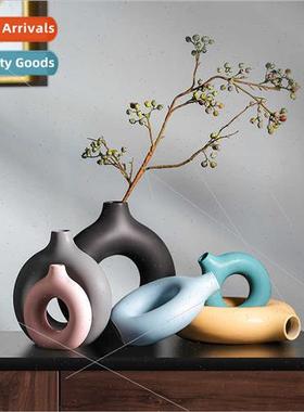 Scandinavian mple Round Ceramic Vegetable Vase ving Room Ent