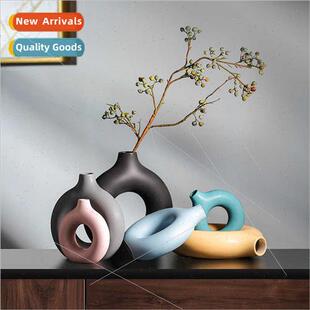 Scandinavian mple Round Ceramic Vegetable Vase ving Room Ent