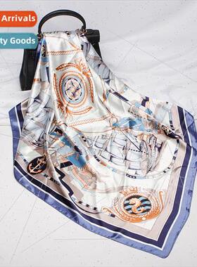 22 spring new silk scarf women simulation silk large square