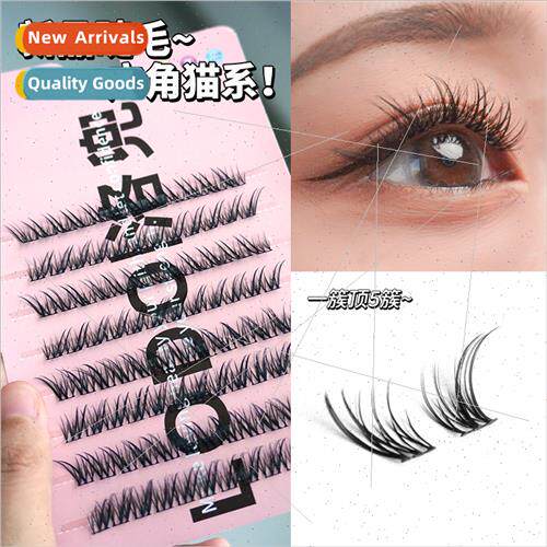 New 8 rows wide-angle cat system false eyelashes natural wid