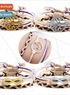 Summer color clashing Taiwan wax thread bracelet girls ins n