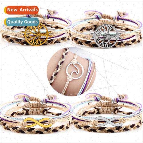 Summer color clashing Taiwan wax thread bracelet girls ins n