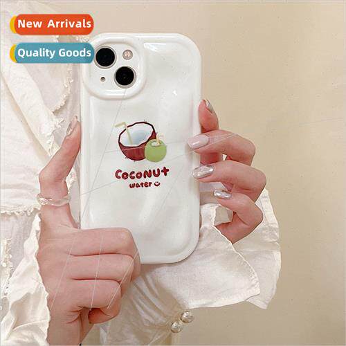 ins simple fresh English coconut 适用 Apple 12 meteorite pat