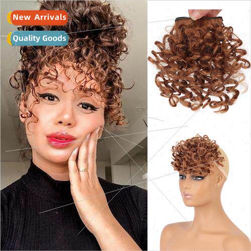 fake bangs small curly clips fake bangs Europe fashion curly