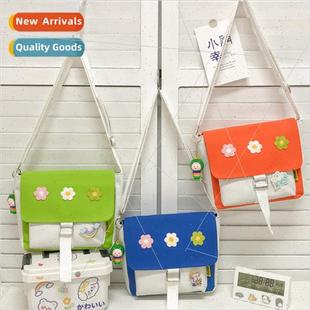 Korea fresh literary girl lovely bag 2022 new 适用eign flowe