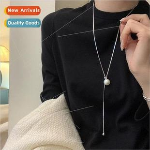 Xiang Necklace Drawing Pearls Long Necklace Women 2023 che C