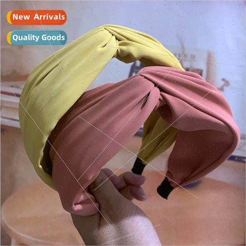 Korean hair accessories candy color wide side knot hair band