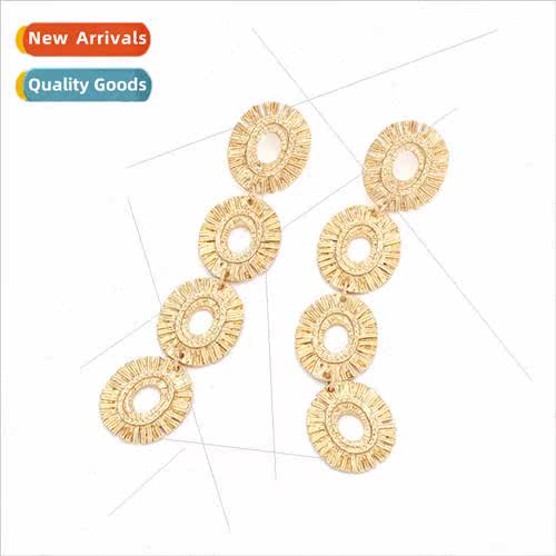 fashion personaly splicing long oval earrings ZA exaggerated