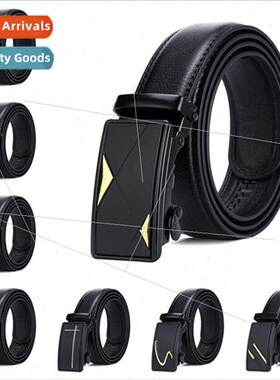 Men Automatic Buckle Belt Men Business Belt Pindo Black Buck