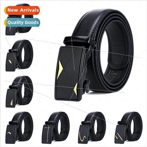 Men Automatic Buckle Belt Men Business Belt Pindo Black Buck
