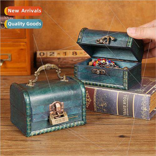 Vintage Storage Handmade Wooden Box Necklace Earrings Jewelr