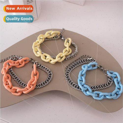 Jewelry stainless steel splicing yakelat simple colourful in