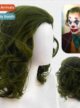 anime wigs movie joker joker arthur fleck mixed green short