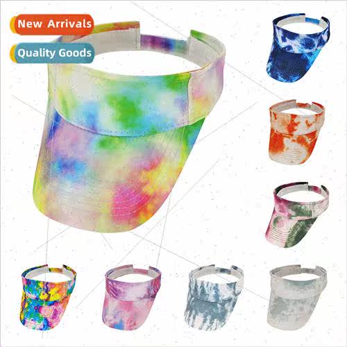 The new tie-dye gradient color dazzle color empty top hat Ko