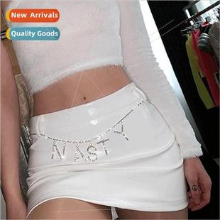 diamond pendant waist chain dec ghtclub full letters