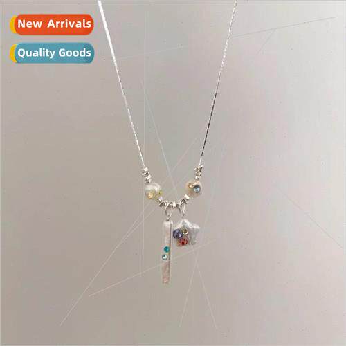 Dopamine crushed silver colorful beads cartoon cherub neckla