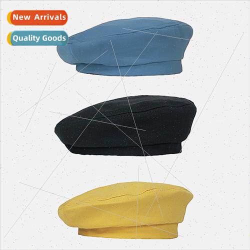 Beret female black thin fall winter Korean retro breathable