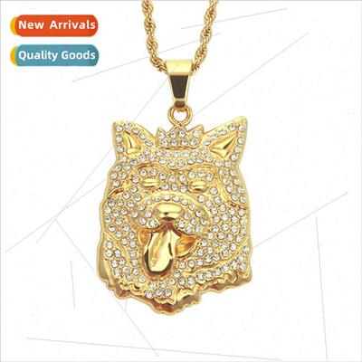 Europe Hip Hop Necklace Bully Rap Diamond Encrusted Crown Do