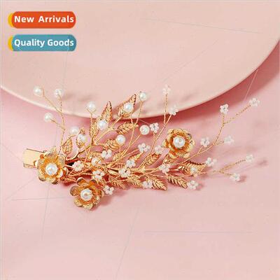 classical show Harvest dress headdress handmade pearl flower