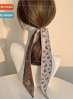 Elegant temperament scarf hair bins tie hair fluttering belt