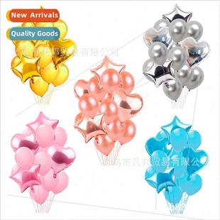 Film Balloon Aluminum Latex Wedding Set