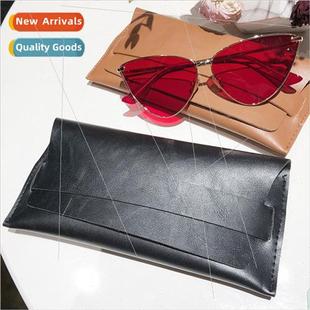 Soft Leather Sunglasses Bag Black Fashion Sunglasses Case Mi