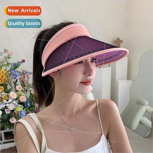 brim cas top hollow sunshade large hat sun new Summer