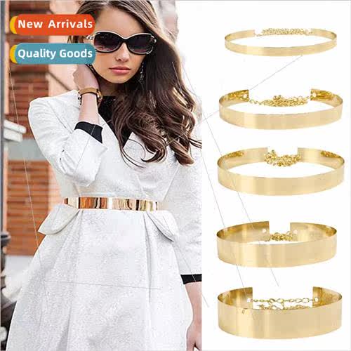 Europe Ladies Metal Iron Piece Belt Waistband Decoration Ski