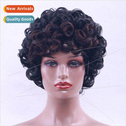 wig women short hair caterpillar curls African chemical fibe
