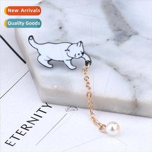 drop cat jewelry brooch tassel kten oil alloy cute new Korea