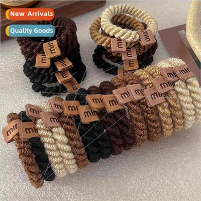 mple fashion thickened high elasticy leather band female tie