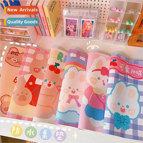 Cartoon soft cute bear rabb table mat student dormory mouse