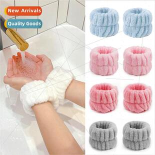 Plush face wash wristbands female absorbent wipe Han makeup