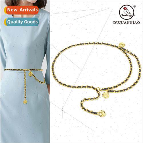 Wear leather braided waist chain multi-layer pendant skirt s