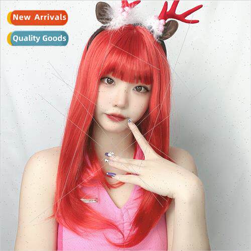 Wig female shoulder-length hair Christmas cosplay styling wi