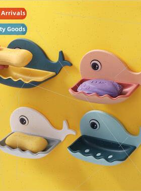 Small whale soap box suction cup wall-mounted soap box holde