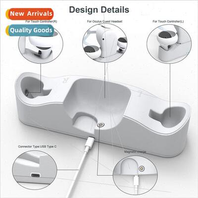 适用Oculus Quest 2nd Generation VR Grip Charger Magnetic Bas
