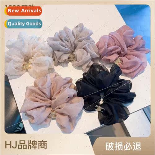 silk large intestine hair circle fabric rhinestone hair rope