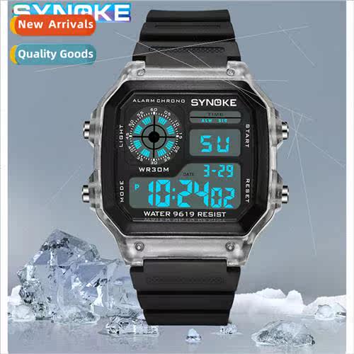 Translucent color electronic watch luminous waterproof sport
