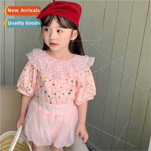 Girls suit summer 2023 new 适用eign fashionable childrens ru