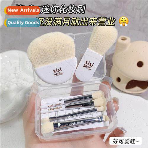 Mini Portable Brush Set 6pcs Beginner Soft Animal Hair Eyesh