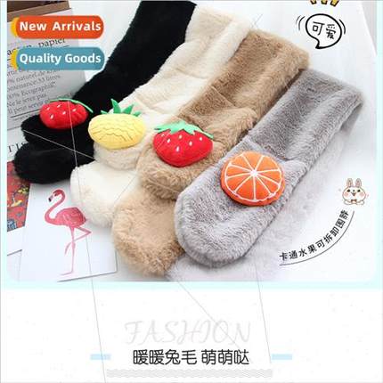 Imation rabb hair scarf fall winter children baby plush scar